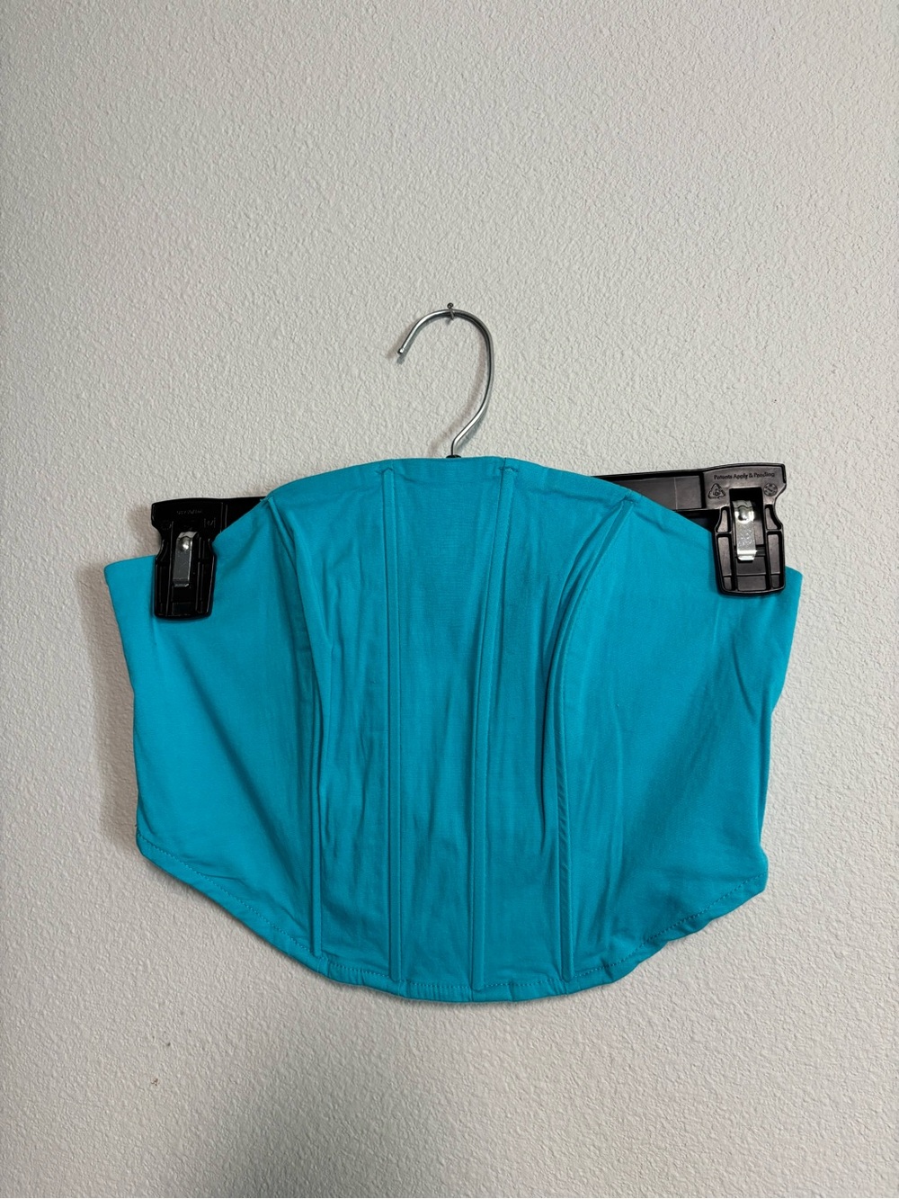 BOG Collective Turquoise Strapless Corset Crop Top